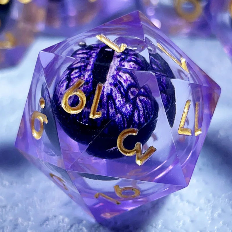 Sharp Edge Active Eye Dice Sets for RPG Role Playing Dungeons and Dragons Resin Polyhedral D20 D12 D10 D8 D6 D4 DND Accessories