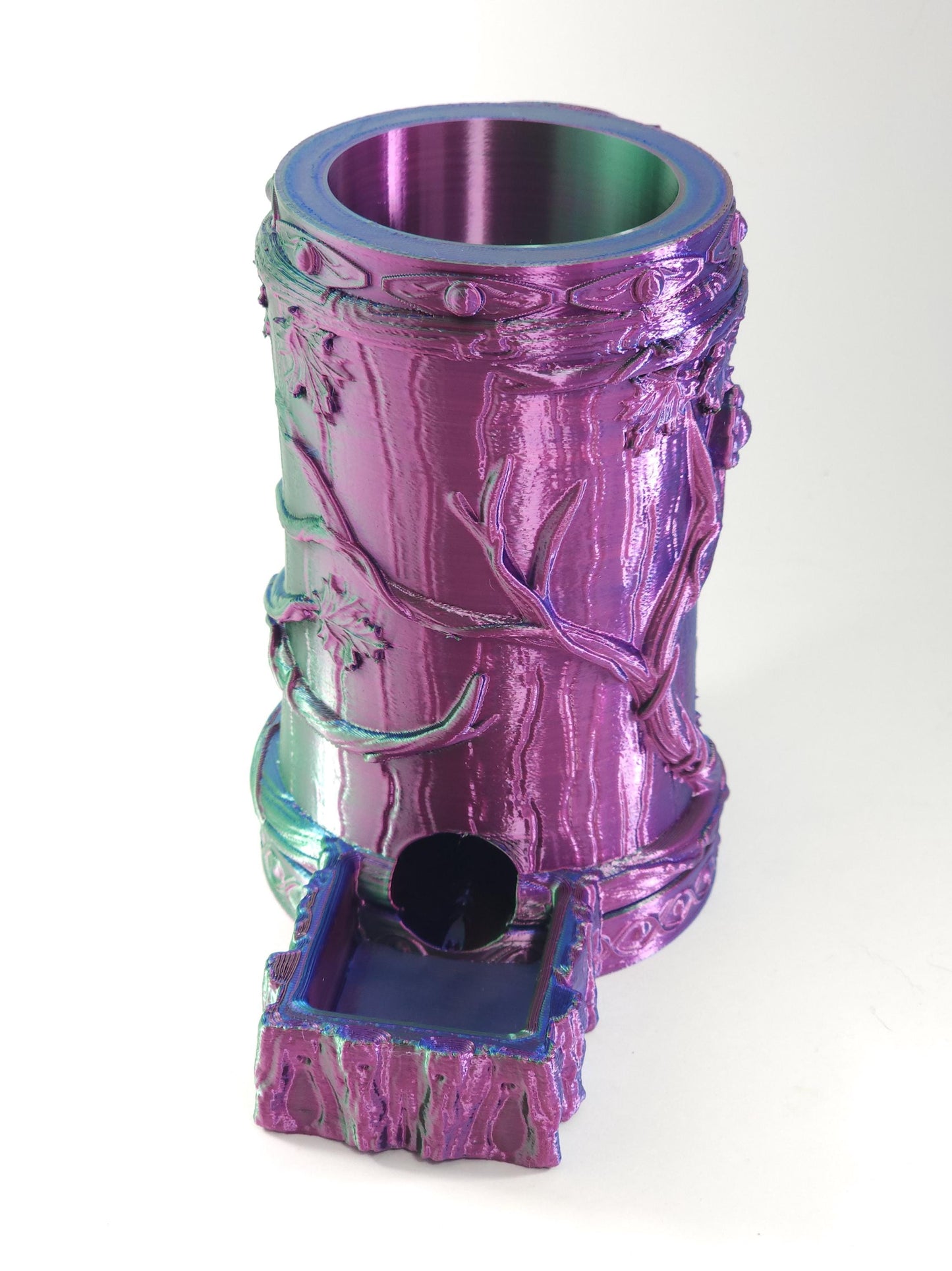 Elven Dice Tower Can Holder Dice Roller +FREE DICE SET Tabletop Game Dnd Forest Campaign Roll Play Gaming Tower Koozy Gift for Gamer